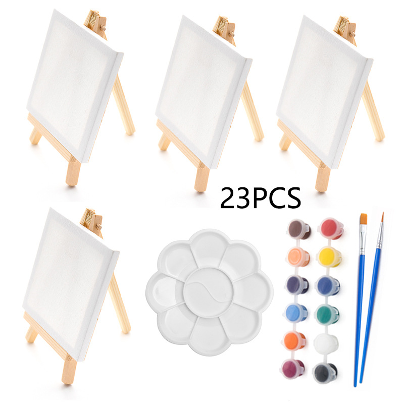 Kids Art Easel - مجموعة لوحات رسم صغيرة 23 قطعة