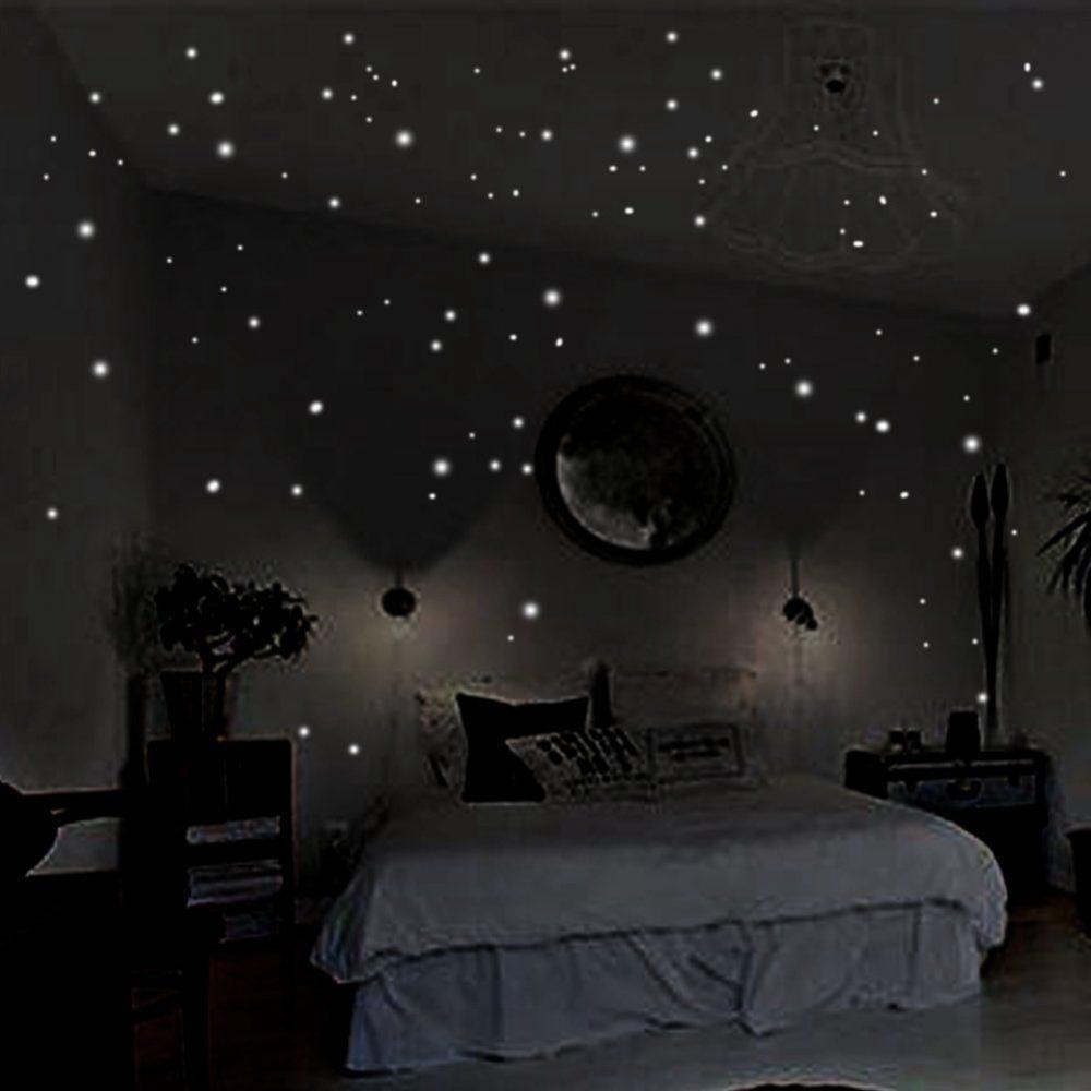 Glow In Dark Stars - 407 قطعة النقاط المستديرة ملصقات جدار