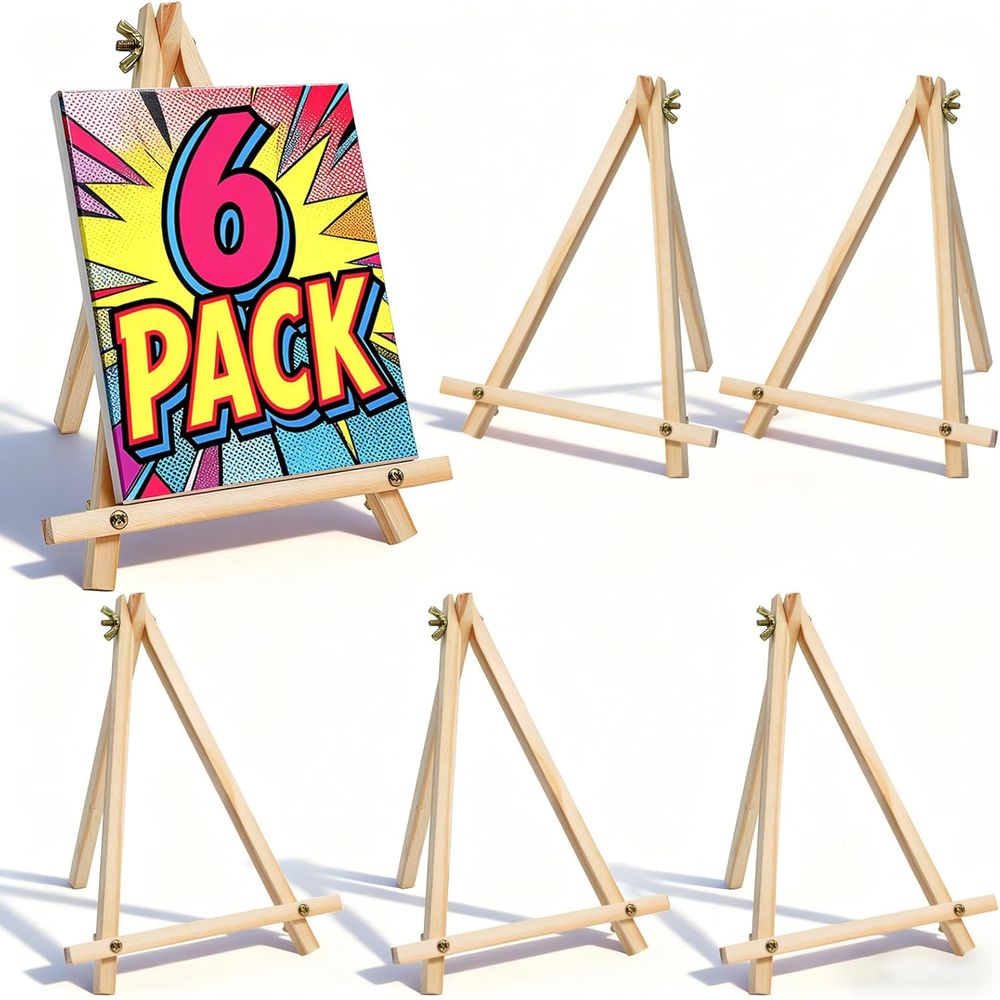 Kids Art Easel - 6 قطع حوامل رسم خشبية بطول