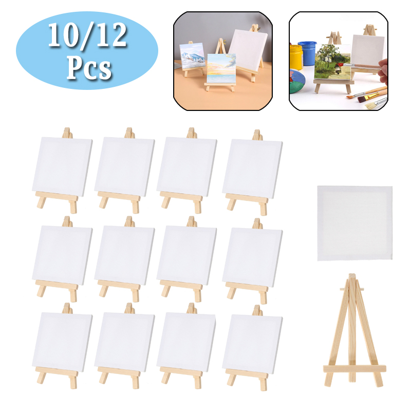 Kids Art Easel - 10/12 قطعة مجموعة قماش وحامل صغير