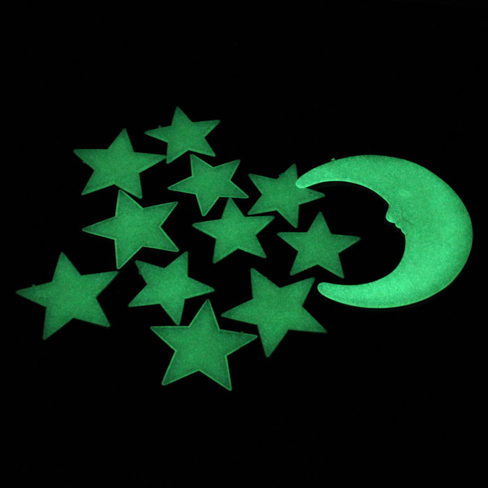 Glow In Dark Stars - ملصقات جدارية مضيئة في الظلام على