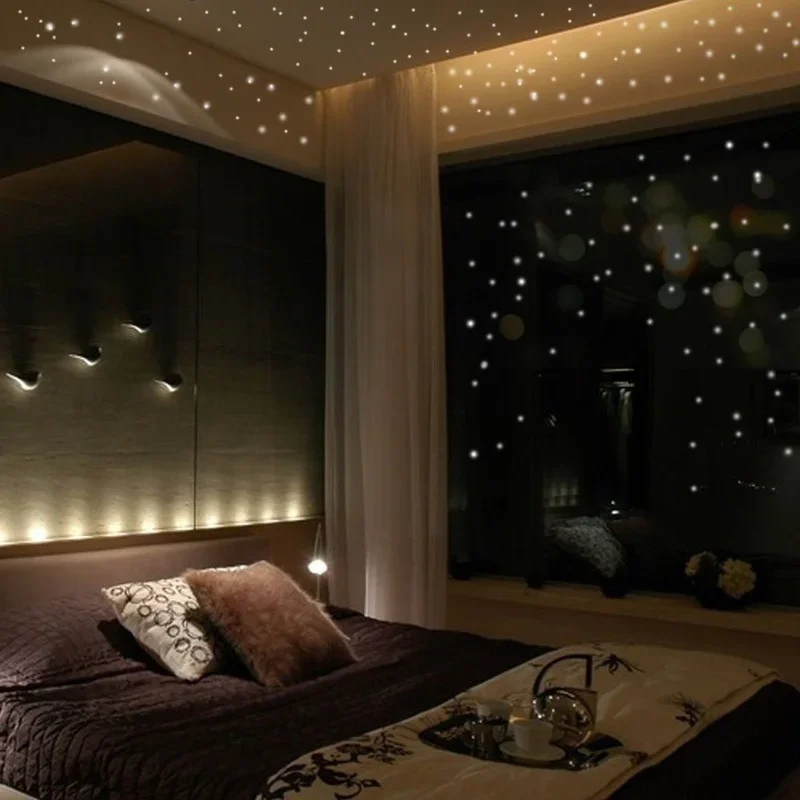 Glow In Dark Stars - ملصقات جدارية مضيئة جديدة 407 قطعة،