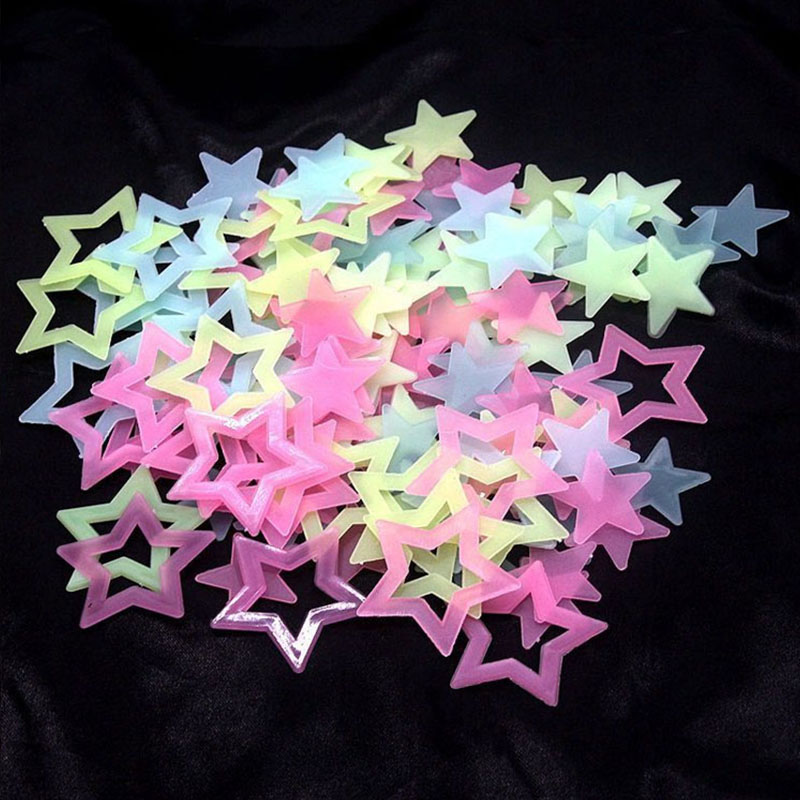 Glow In Dark Stars - 1 حزمة مضيئة ستار الجدار ملصق