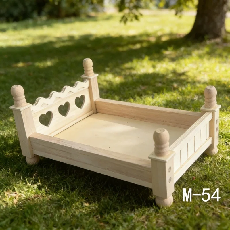 Kids Toys Store - لوازم تصوير المواليد الجدد، سرير خشبي