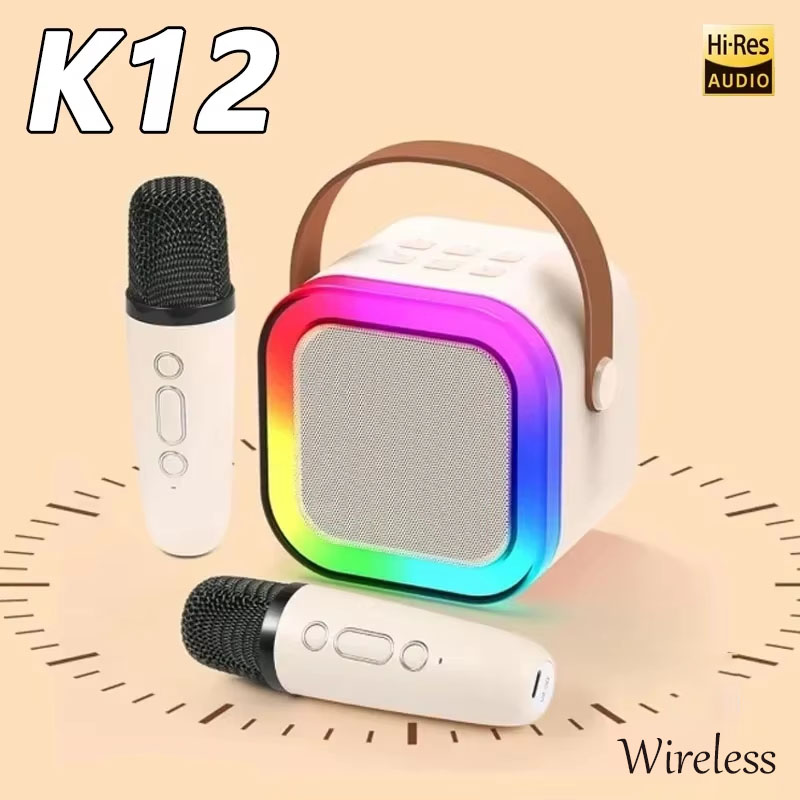 Kids Microphone Karaoke - K12 آلة الكاريوكي اللاسلكية المحمولة ميكروفونات