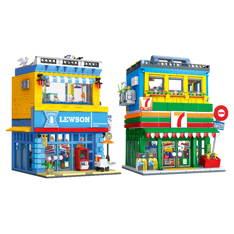 Kids Toys Store - مجموعة بناء متجر صغير في شارع