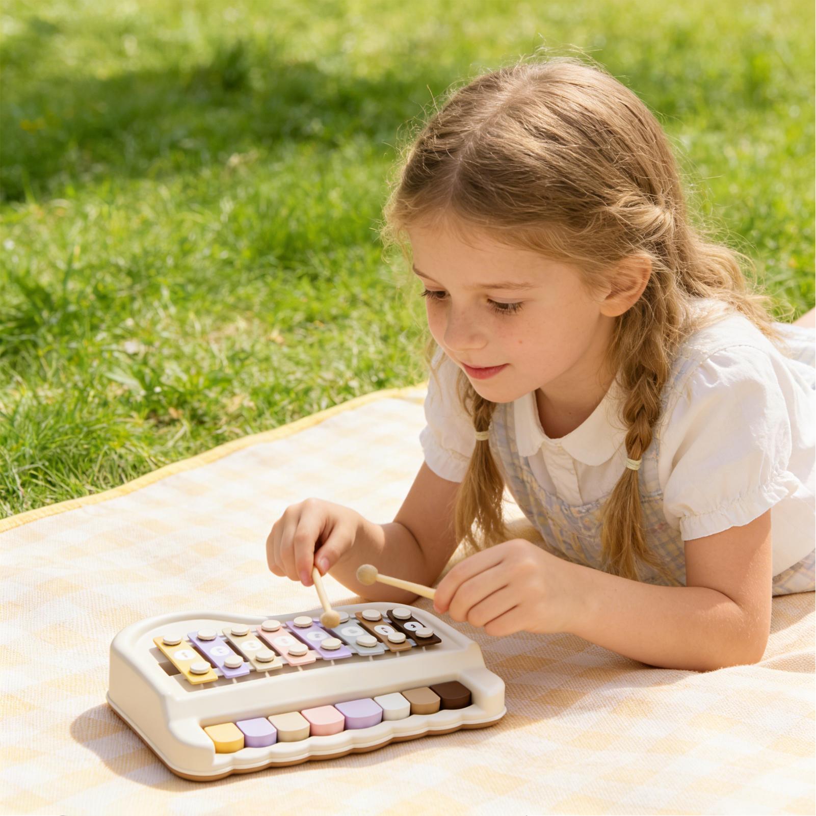 Kids Toys Xylophone - بيانو زيلوفون للأطفال، آلة موسيقية محمولة،