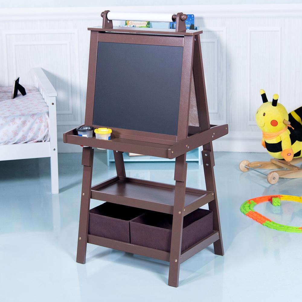 Kids Art Easel - حامل رسم للأطفال مع صندوقي تخزين