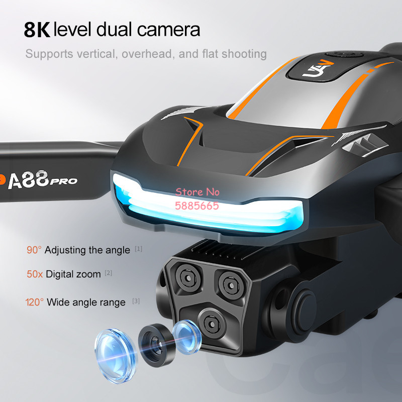 8K التصوير الجوي تحديد المواقع - مراجعة Kids Toys Drone وسعره