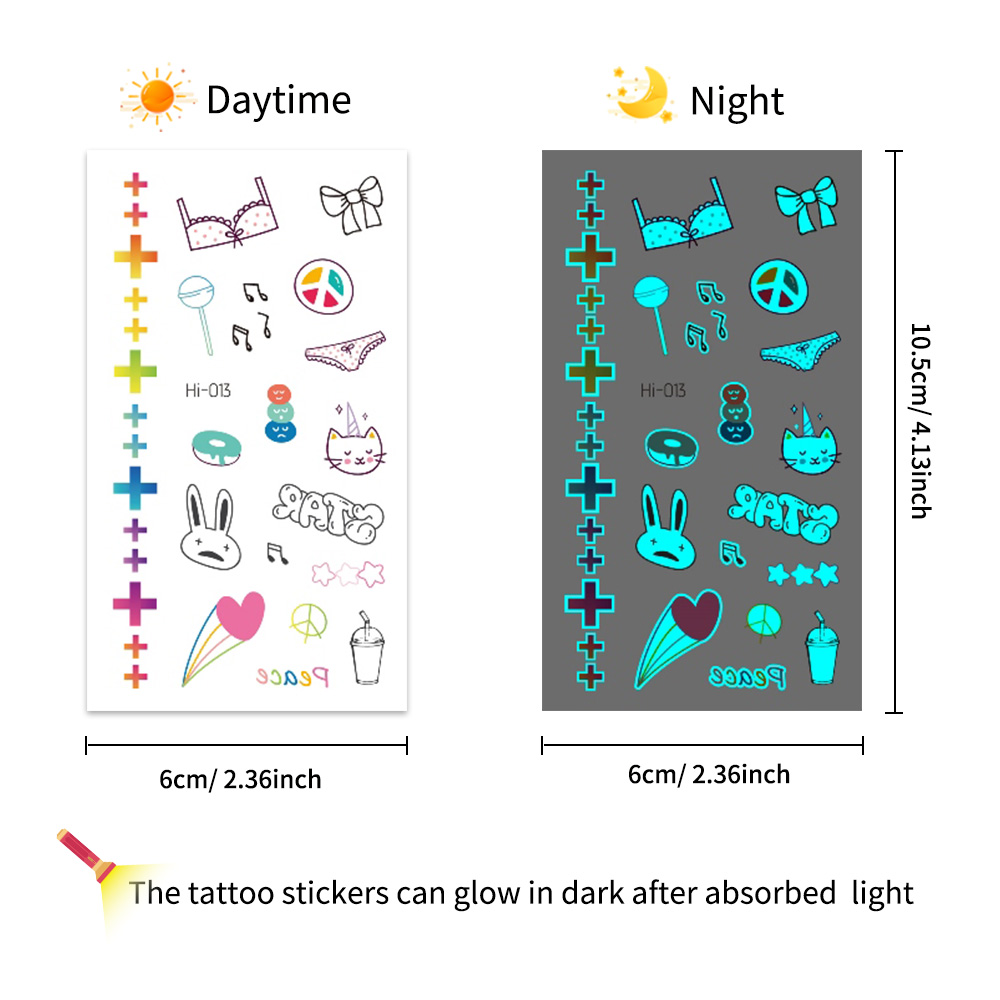 ملصقات وشم مضيئة في الظلام 12  - مراجعة Glow In Dark Stars وسعره