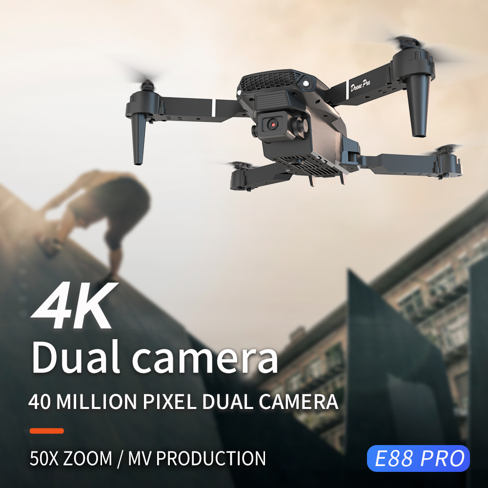 طائرة بدون طيار E88 احترافية ج - مراجعة Kids Toys Drone وسعره