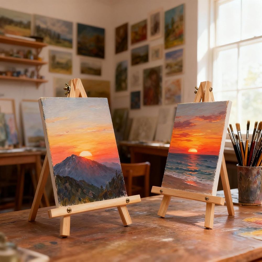 6 قطع حوامل رسم خشبية بطول 9 ب - مراجعة Kids Art Easel وسعره