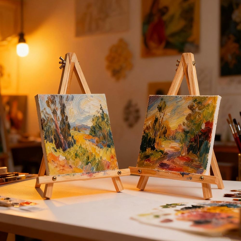 6 قطع حوامل رسم خشبية بطول 9 ب - مراجعة Kids Art Easel وسعره