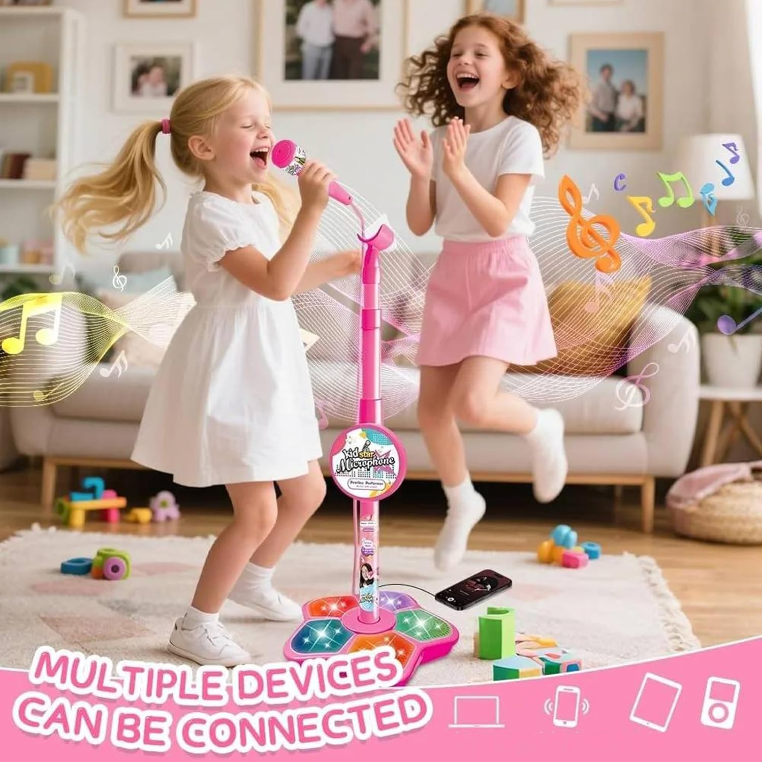 حامل ميكروفون للأطفال، لعبة مح - مراجعة Kids Microphone Karaoke وسعره