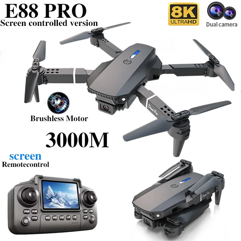 طائرة بدون طيار احترافية E88 P - مراجعة Kids Toys Drone وسعره