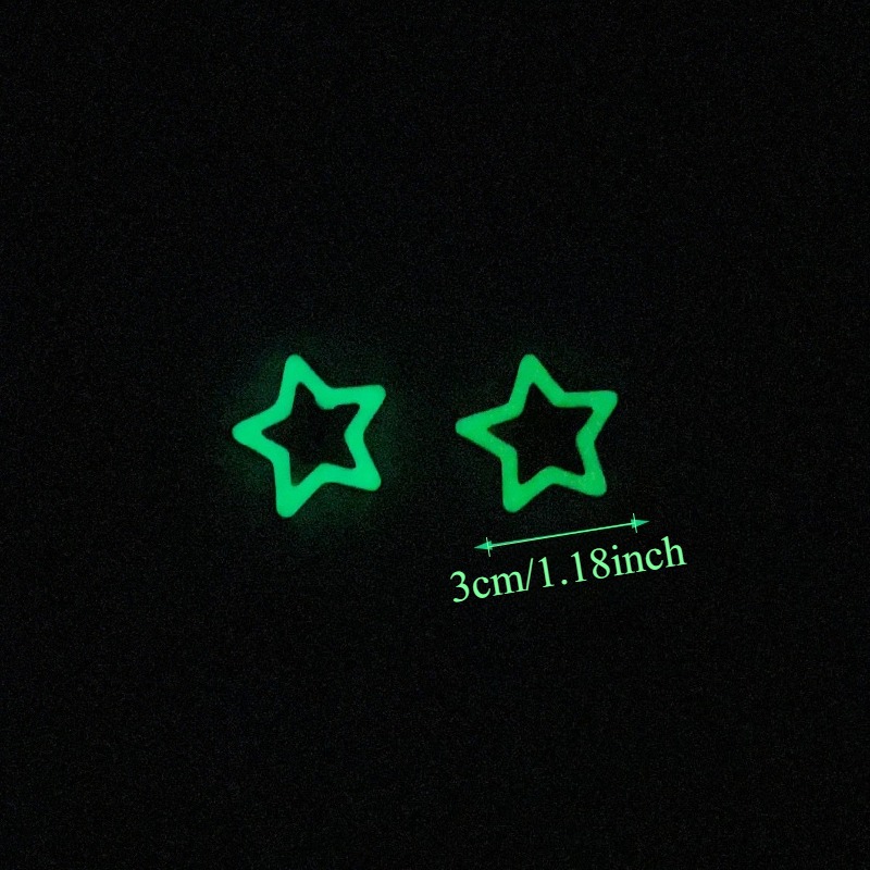 10 قطع من دبابيس الشعر الملونة - مراجعة Glow In Dark Stars وسعره