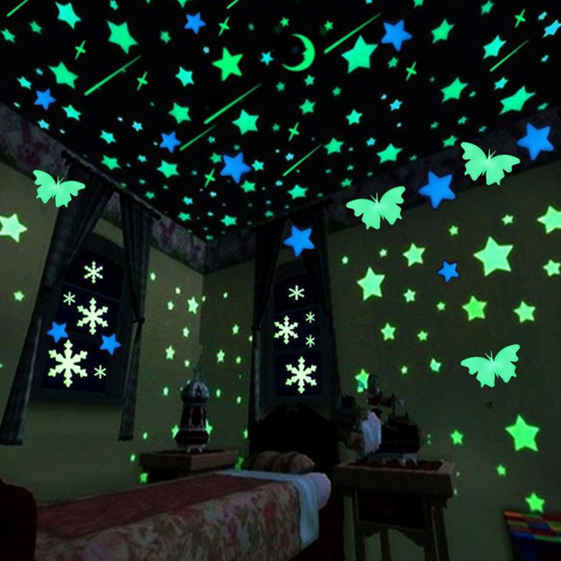 1 حزمة مضيئة ستار الجدار ملصق  - مراجعة Glow In Dark Stars وسعره