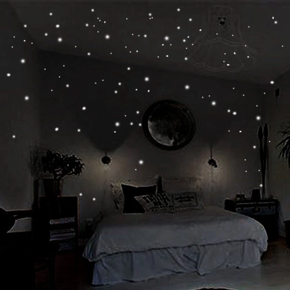 407 قطعة من ملصقات الحائط لتزي - مراجعة Glow In Dark Stars وسعره
