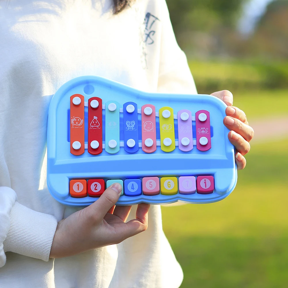 آلة إيقاع يدوية بـ 8 نغمات - ز - مراجعة Kids Toys Xylophone وسعره