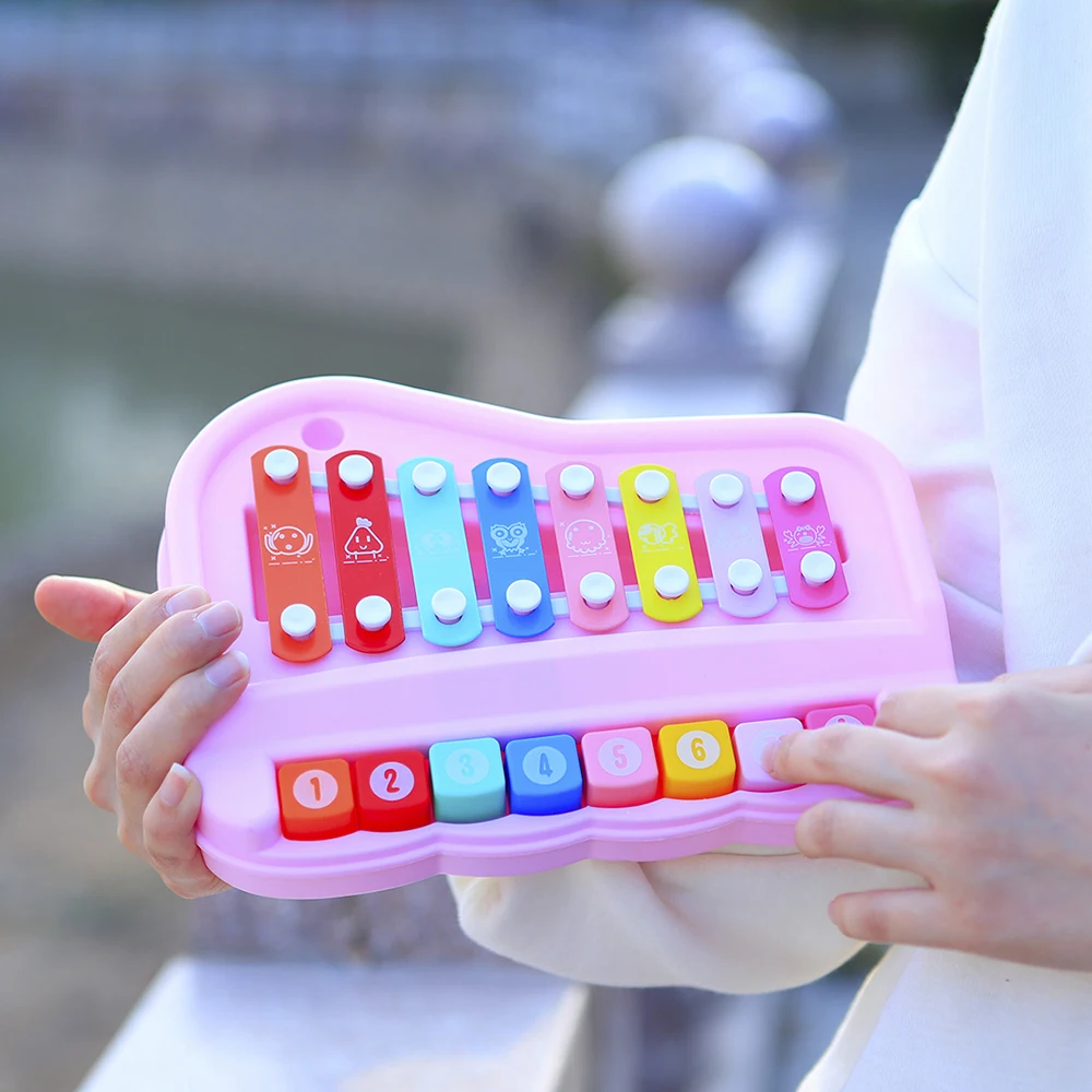 آلة إيقاع يدوية بـ 8 نغمات - ز - مراجعة Kids Toys Xylophone وسعره