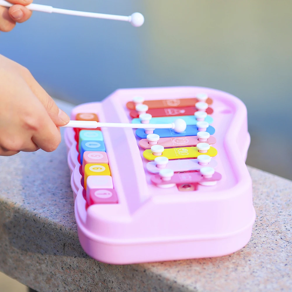 آلة إيقاع يدوية بـ 8 نغمات - ز - مراجعة Kids Toys Xylophone وسعره