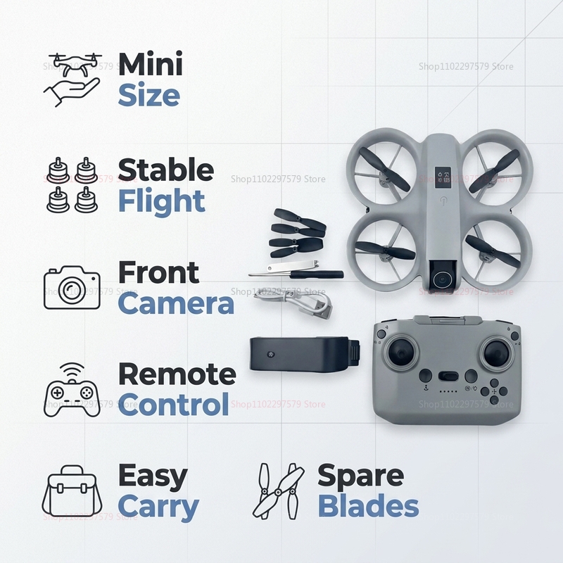 طائرة بدون طيار صغيرة مع كامير - مراجعة Kids Toys Drone وسعره