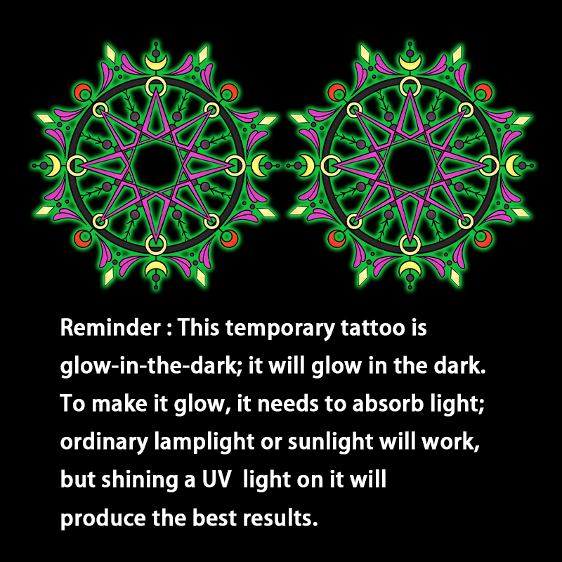 ملصقات وشم مؤقتة للصدر بتصميم  - مراجعة Glow In Dark Stars وسعره
