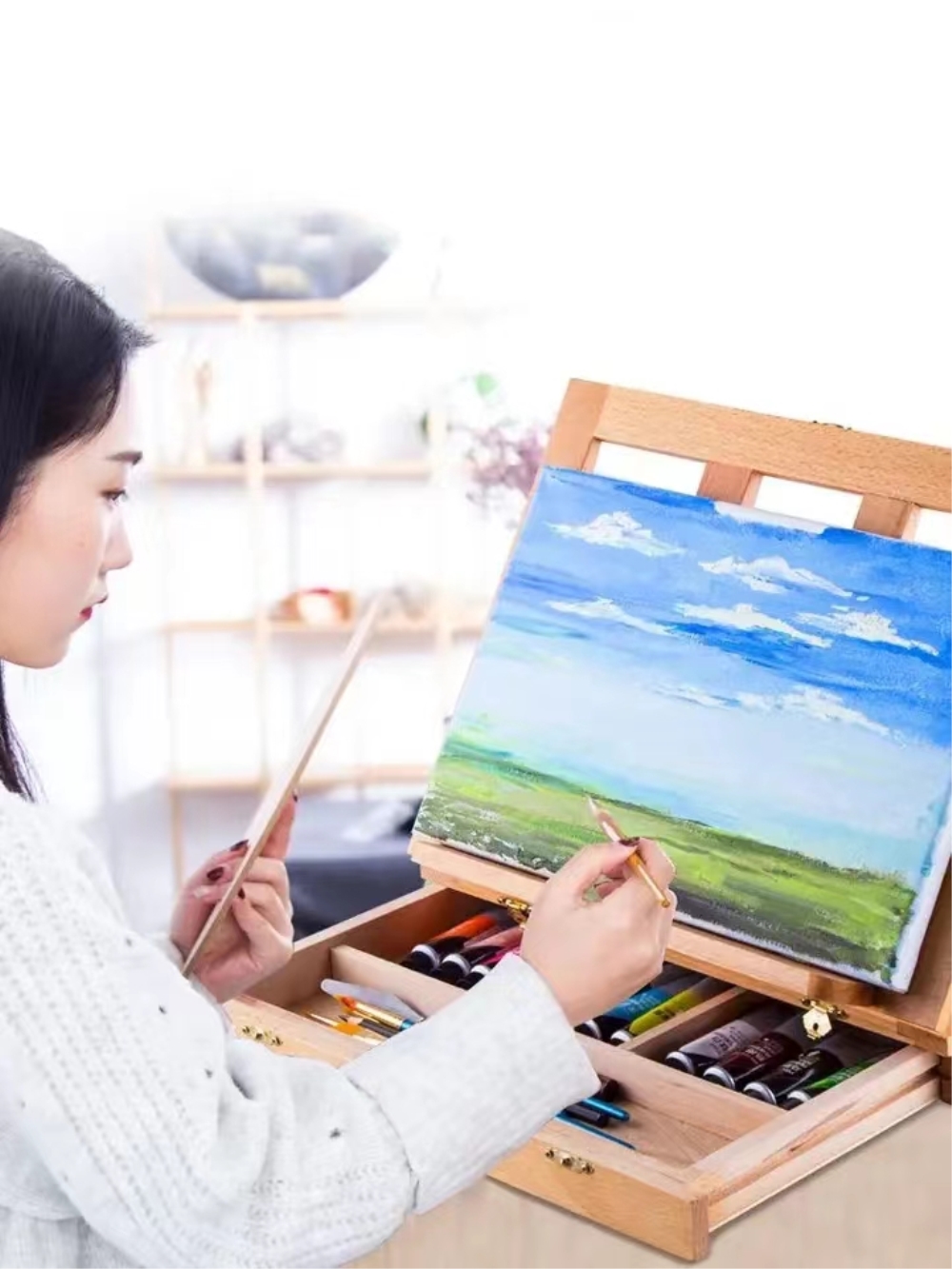 حامل طاولة خشبي محمول للفنانين - مراجعة Kids Art Easel وسعره