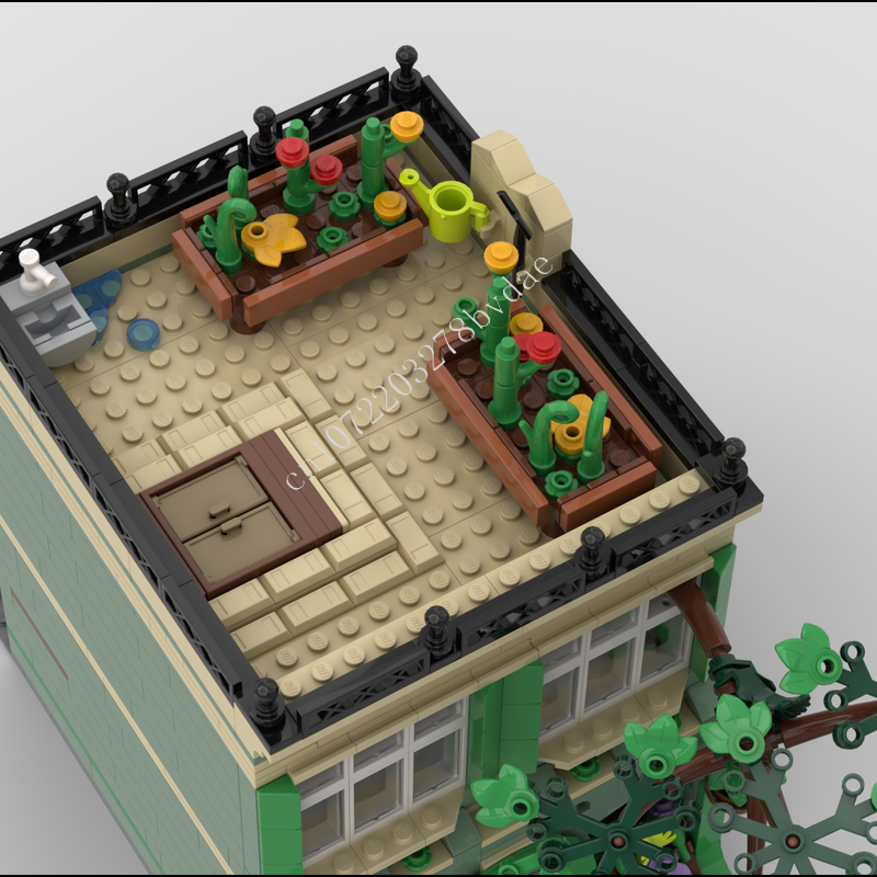 1098 قطعة متجر النبات MOC stre - مراجعة Kids Toys Shop وسعره