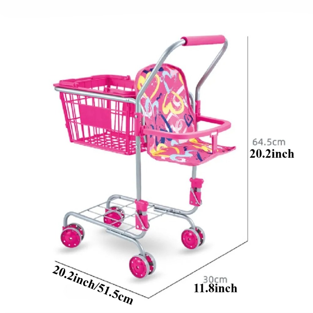 عربة تسوق دمية طفل للفتيات الص - مراجعة Kids Toys Shop وسعره