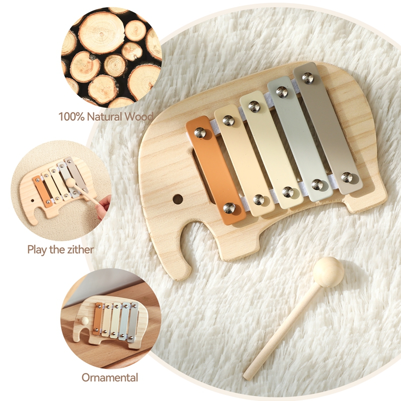 مونتيسوري خشبية 5 نغمات متعدد  - مراجعة Kids Toys Xylophone وسعره