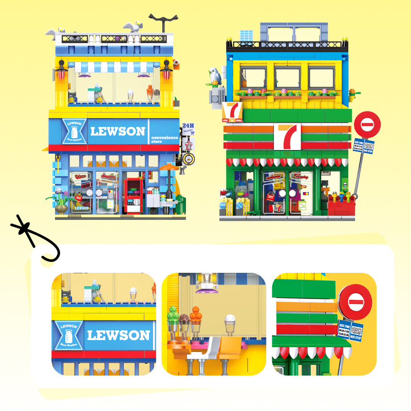 مجموعة بناء متجر صغير في شارع  - مراجعة Kids Toys Store وسعره