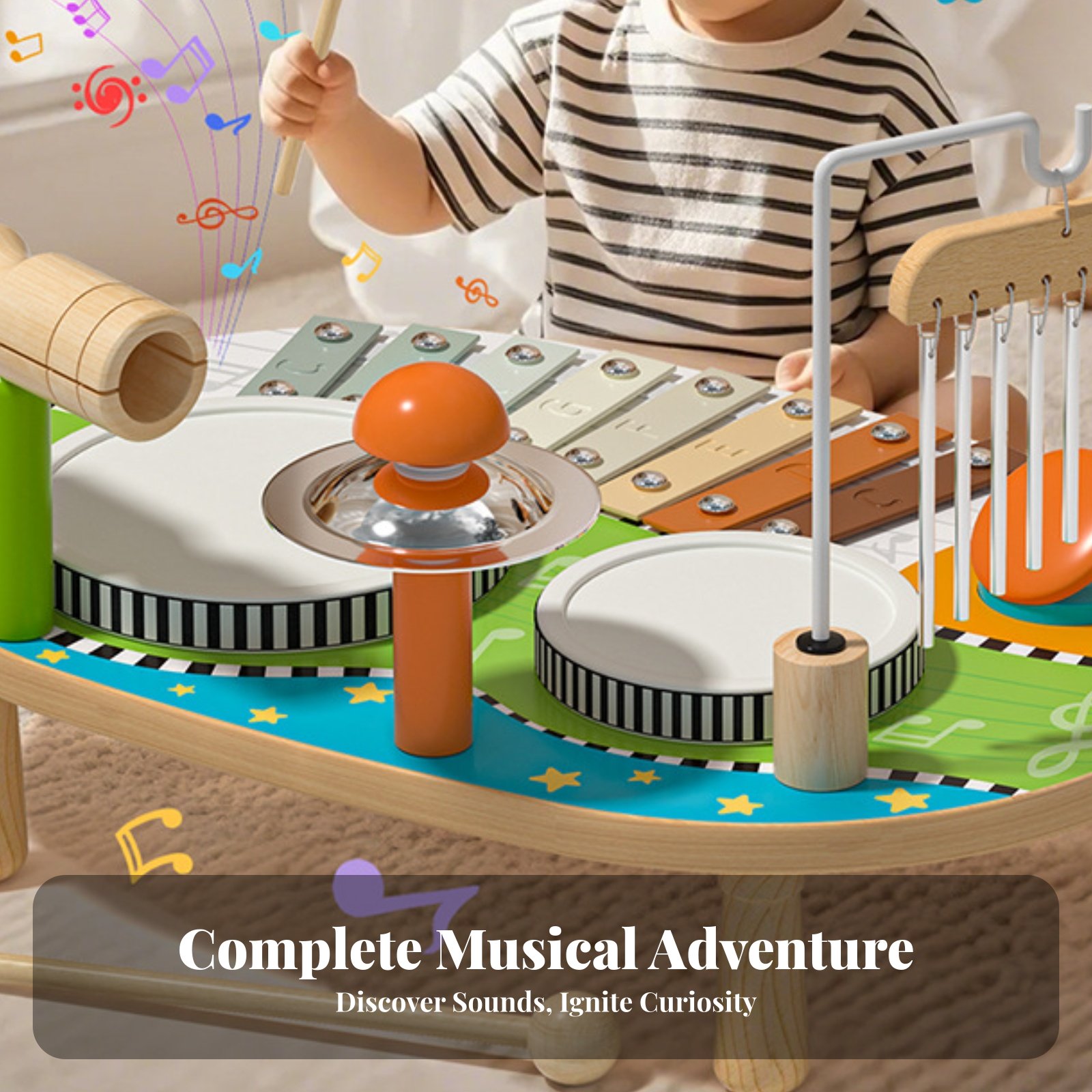 مجموعة طبول وأدوات إيقاع للأطف - مراجعة Kids Toys Xylophone وسعره