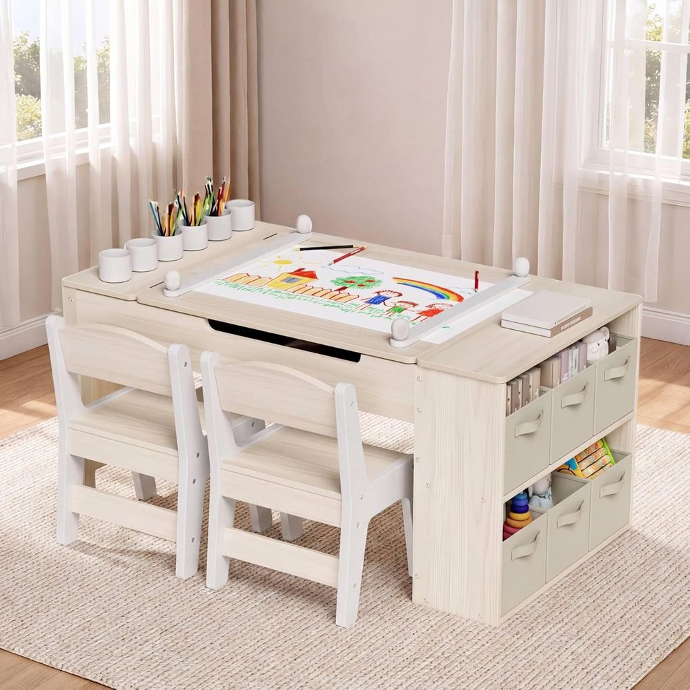 طاولة وكراسي فنية للأطفال، مكت - مراجعة Kids Art Easel وسعره
