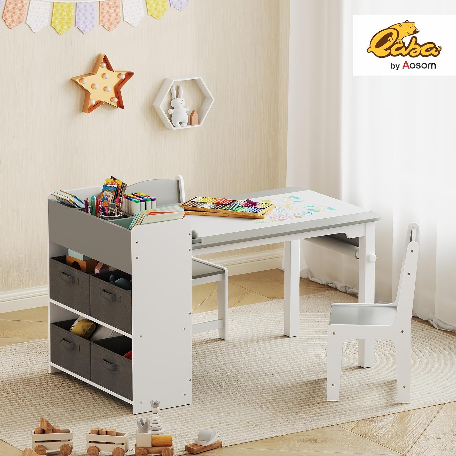 طاولة فنية للأطفال مع كرسي وحا - مراجعة Kids Art Easel وسعره
