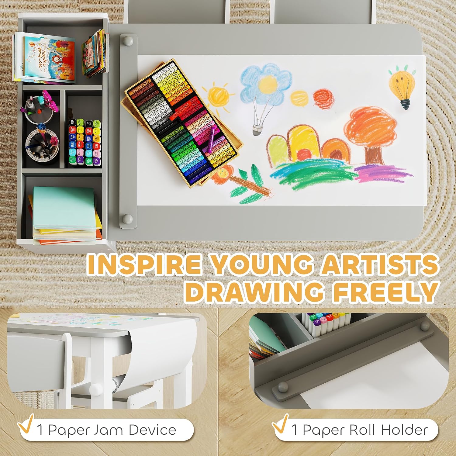 طاولة فنية للأطفال مع كرسي وحا - مراجعة Kids Art Easel وسعره