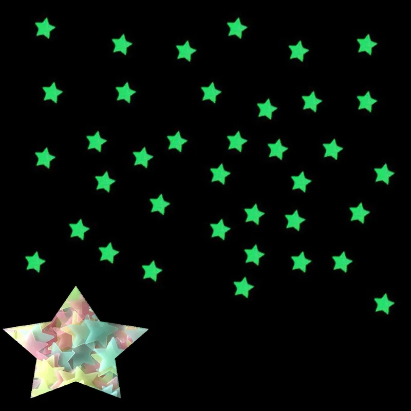 100 قطعة من ملصقات النجوم الفل - مراجعة Glow In Dark Stars وسعره