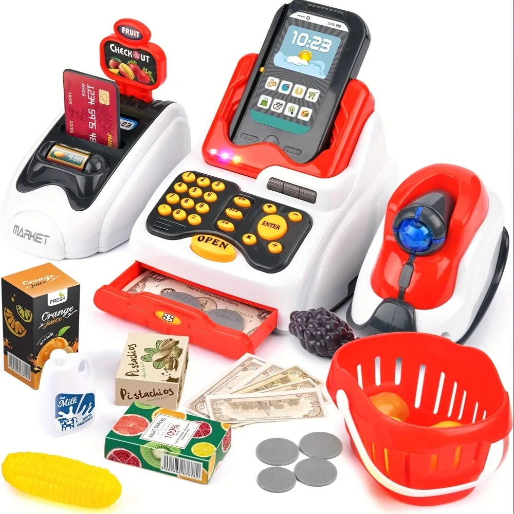 33 قطعة لعبة ماكينة تسجيل المد - مراجعة Kids Toys Shop وسعره