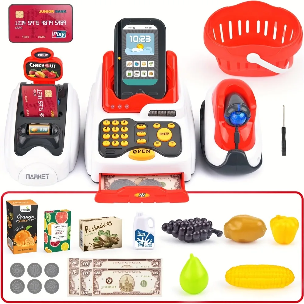 33 قطعة لعبة ماكينة تسجيل المد - مراجعة Kids Toys Shop وسعره